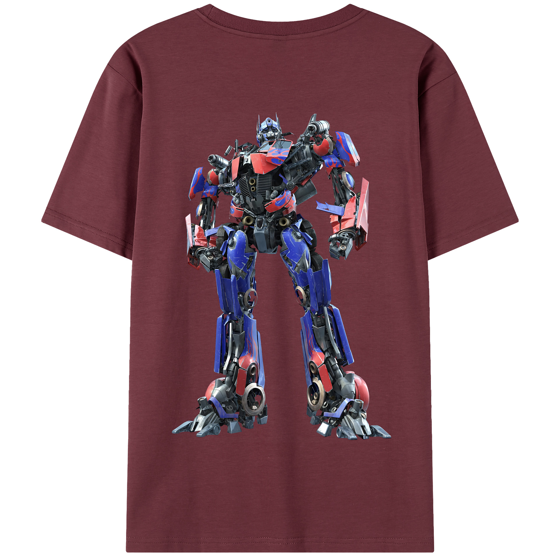 （画像用） Transformers トランスフォーマー 綿100％半袖Tシャツ（背面プリント）